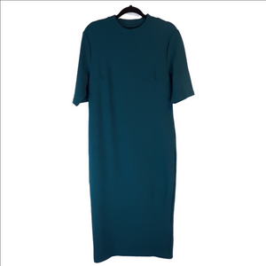 NWOT Long Dark Green Short Sleeve Dress Size 0XL